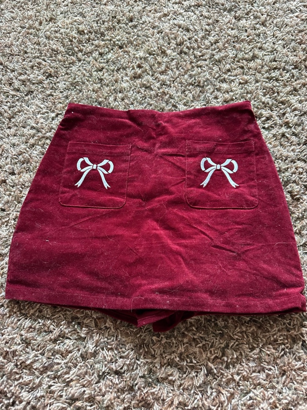 Altar'd State velvet bow skirt